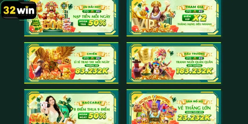 Khuyến Mãi 32WIN – Tổng Hợp Ưu Đãi Và Thể Lệ Mới Nhất - LUCKYKIVO88.FIT